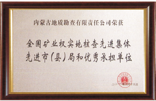 全國礦業(yè)權(quán)實(shí)地核查先進(jìn)集體